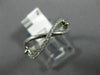 ESTATE .12CT ROUND DIAMOND 14KT WHITE GOLD 3D INFINITY FRIENDSHIP OPEN LOVE RING