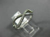 ESTATE .12CT ROUND DIAMOND 14KT WHITE GOLD 3D INFINITY FRIENDSHIP OPEN LOVE RING