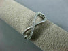 ESTATE .12CT ROUND DIAMOND 14KT WHITE GOLD 3D INFINITY FRIENDSHIP OPEN LOVE RING