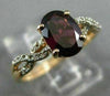 1.42CT DIAMOND & AAA BRAZILIAN GARNET 14K WHITE & ROSE GOLD OVAL ENGAGEMENT RING