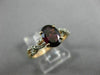 1.42CT DIAMOND & AAA BRAZILIAN GARNET 14K WHITE & ROSE GOLD OVAL ENGAGEMENT RING