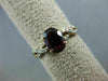 1.42CT DIAMOND & AAA BRAZILIAN GARNET 14K WHITE & ROSE GOLD OVAL ENGAGEMENT RING