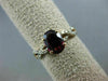 1.42CT DIAMOND & AAA BRAZILIAN GARNET 14K WHITE & ROSE GOLD OVAL ENGAGEMENT RING