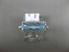 1.72CT DIAMOND & AAA BLUE TOPAZ 14KT WHITE GOLD 3D FILIGREE HALO ENGAGEMENT RING