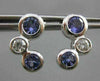 ESTATE 1.03CTW DIAMOND & AAA TANZANITE 14KT WHITE GOLD FLOATING JOURNEY EARRINGS