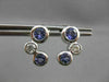 ESTATE 1.03CTW DIAMOND & AAA TANZANITE 14KT WHITE GOLD FLOATING JOURNEY EARRINGS