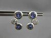 ESTATE 1.03CTW DIAMOND & AAA TANZANITE 14KT WHITE GOLD FLOATING JOURNEY EARRINGS