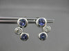 ESTATE 1.03CTW DIAMOND & AAA TANZANITE 14KT WHITE GOLD FLOATING JOURNEY EARRINGS