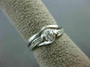 ESTATE .52CT ROUND DIAMOND 14KT WHITE GOLD SEMI BEZEL INFINITY WEDDING RING SET