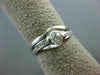 ESTATE .52CT ROUND DIAMOND 14KT WHITE GOLD SEMI BEZEL INFINITY WEDDING RING SET