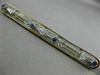 ANTIQUE LARGE .22CT OLD MINE DIAMOND & SAPPHIRE 14KT 2 TONE GOLD FILIGREE BROOCH