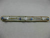ANTIQUE LARGE .22CT OLD MINE DIAMOND & SAPPHIRE 14KT 2 TONE GOLD FILIGREE BROOCH