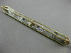 ANTIQUE LARGE .22CT OLD MINE DIAMOND & SAPPHIRE 14KT 2 TONE GOLD FILIGREE BROOCH