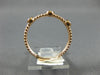 ESTATE .11CT DIAMOND 14KT ROSE GOLD ROPE 3 STONE BEZEL WEDDING ANNIVERSARY RING