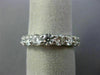 ESTATE LARGE 4CT DIAMOND 14K WHITE GOLD CLASSIC ETERNITY ANNIVERSARY RING #26175