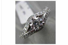 ANTIQUE ROUND DIAMOND 1.10CT 14KT WHITE GOLD ENGAGEMENT FRIENDSHIP RING