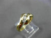 ESTATE .12CT ROUND DIAMOND 14KT YELLOW GOLD 3 STONE CHANNEL INFINITY RING #14197