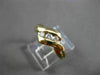 ESTATE .12CT ROUND DIAMOND 14KT YELLOW GOLD 3 STONE CHANNEL INFINITY RING #14197