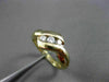 ESTATE .12CT ROUND DIAMOND 14KT YELLOW GOLD 3 STONE CHANNEL INFINITY RING #14197