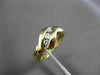 ESTATE .12CT ROUND DIAMOND 14KT YELLOW GOLD 3 STONE CHANNEL INFINITY RING #14197