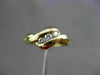 ESTATE .12CT ROUND DIAMOND 14KT YELLOW GOLD 3 STONE CHANNEL INFINITY RING #14197