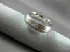 ESTATE .08CT DIAMOND 14KT WHITE GOLD SOLITAIRE ETOILE BURNISH GYPSY RING #22475