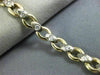 ANTIQUE .50CT DIAMOND 14K WHITE & YELLOW GOLD 3D LINK HANDCRAFTED BRACELET #227