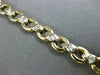 ANTIQUE .50CT DIAMOND 14K WHITE & YELLOW GOLD 3D LINK HANDCRAFTED BRACELET #227