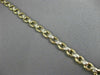 ANTIQUE .50CT DIAMOND 14K WHITE & YELLOW GOLD 3D LINK HANDCRAFTED BRACELET #227