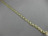 ANTIQUE .50CT DIAMOND 14K WHITE & YELLOW GOLD 3D LINK HANDCRAFTED BRACELET #227