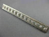 ANTIQUE LONG .50CT DIAMOND PLATINUM 3D OPEN RECTANGULAR FILIGREE PIN BROOCH