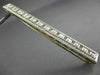 ANTIQUE LONG .50CT DIAMOND PLATINUM 3D OPEN RECTANGULAR FILIGREE PIN BROOCH