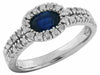 .92CT DIAMOND & AAA SAPPHIRE 14K WHITE GOLD 3D OVAL & ROUND HALO ENGAGEMENT RING