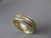 ESTATE 14KT WHITE & YELLOW GOLD HANDCRAFTED ROPE WEDDING BAND RING 6mm #23188