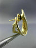 ESTATE EXTRA LARGE 5.39CT DIAMOND 18KT 2 TONE GOLD LEAF CLIP ON EARRINGS #26172