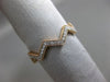 ESTATE .26CT DIAMOND 14KT WHITE & ROSE GOLD 3D ZIG ZAG DIAMOND ETERNITY FUN RING