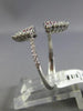 ESTATE WIDE .36CT DIAMOND & AAA RUBY 14KT WHITE GOLD TRIANGLE PAVE FLEXIBLE RING