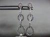 ESTATE .55CT DIAMOND 14KT WHITE GOLD CIRCLE OF LIFE TEAR DROP HANGING EARRINGS