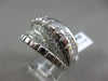 ESTATE WIDE .71CT DIAMOND 18K WHITE GOLD MULTI ROW CRISS CROSS PAVE SQUARE RING