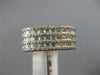 ESTATE WIDE 1.85CT DIAMOND 18KT WHITE GOLD 3D MULTI ROW SQUARE ANNIVERSARY RING