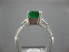 ESTATE 2.41CT DIAMOND & AAA EMERALD 18KT WHITE GOLD 3D SQUARE ENGAGEMENT RING