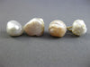 ANTIQUE LARGE PEARLS 14KT YELLOW GOLD CLASSIC BAROQUE DOUBLE SIDED CUFFLINK