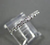 ANTIQUE .51CT ROUND DIAMOND 14KT WHITE GOLD SEMI ETERNITY RING BAND 2mm #21704