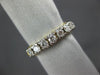 ANTIQUE .55CT DIAMOND 18K WHITE & YELLOW GOLD ANNIVERSARY RING E-F VVS #5488