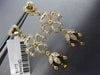 ESTATE LARGE .50CT DIAMOND 14KT YELLOW GOLD FOUR LEAF CLOVER CHANDELIER EARRINGS