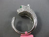 ESTATE LARGE 2.49CT DIAMOND & AAA EMERALD 18KT WHITE GOLD LONG HAPPY TIGER RING