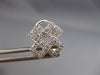 ESTATE .37CT DIAMOND 18KT WHITE GOLD 3D CLASSIC OPEN X LOVE CLIP EARRINGS #17527