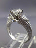 LARGE GIA CERTIFIED 2.27CT ROUND & TRILLION DIAMOND PLATINUM 3D ENGAGEMENT RING