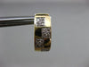 ESTATE WIDE .40CT DIAMOND 14KT TWO TONE GOLD SQUARE DOUBLE SIDED HUGGIE EARRINGS