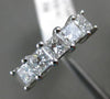 ESTATE 1.04CT PRINCESS DIAMOND 14KT WHITE GOLD FIVE STONE ANNIVERSARY RING #1625